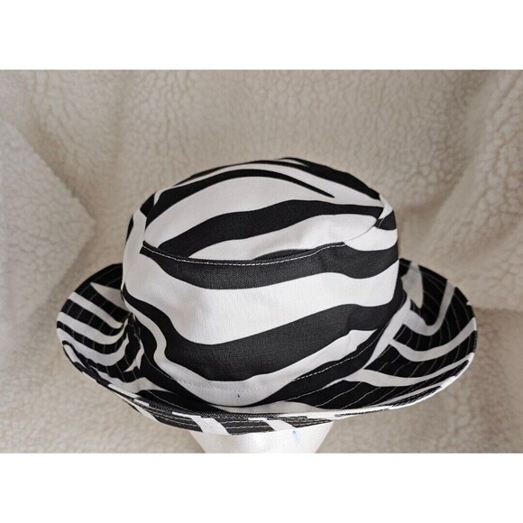 Thesunsout Bucket Hat Zebra Print Black/White Hat Sun Fisherman - Picture 6 of 7